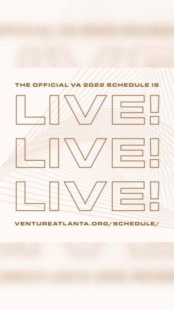 📢 The official #VA2022 schedule is 𝐋𝐈𝐕𝐄! 📢

There is so much happening during the week of Venture Atlanta—Don’t miss out on:
▶︎ @techstars Demo Day
▶︎ Our first-ever Venture Crawl for investors
▶︎ @startupbattle.vc 
▶︎ The fan-favorite Alumni Dinner & Investor Dinner (invite-only)

View the full schedule using the link in our story!👆