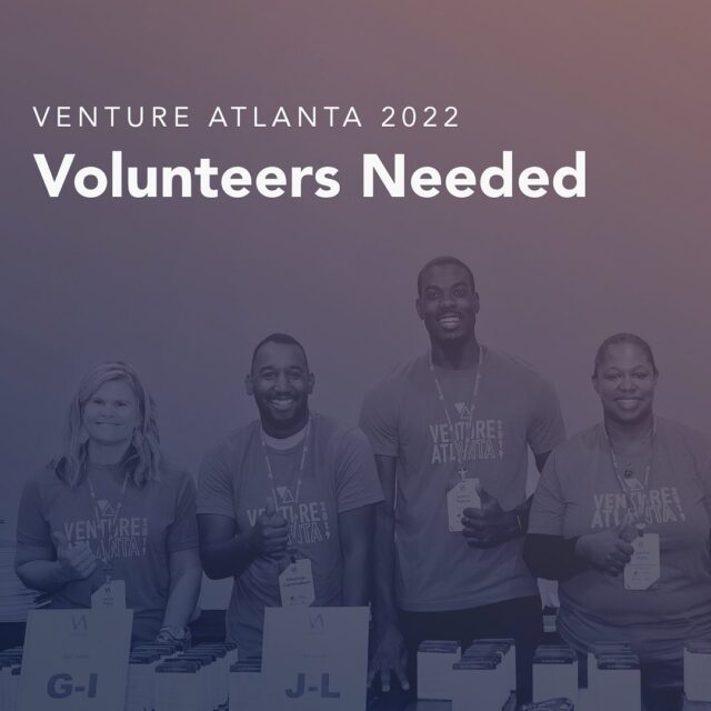 Let us know if you’re interested in volunteering to help shape the biggest and best Venture Atlanta Conference yet! 👍 

Get in touch today to learn about the opportunities and perks for volunteers—link in stories! #VA2022